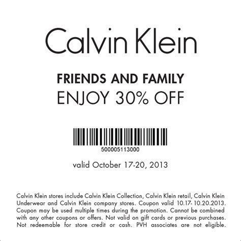 calvin klein couponcode